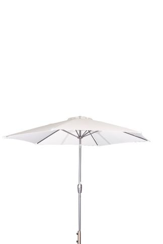 Leeds parasoll 3m grå alu/ecru
