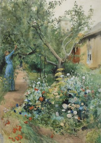 Blomster Bonad Grön 90x136cm