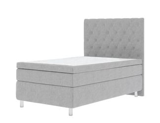 Milena kontinentalsäng 120x200 cm ljusgrå inkl. gavel