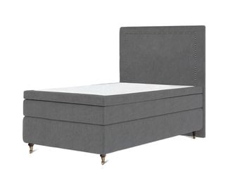 Classic deluxe kontinentalsäng 140x200 mörkgrå inkl. gavel