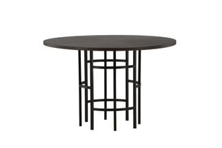 Copenhagen matbord 115cm runt svart/brun