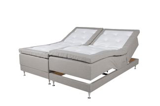 Vansbro kontinentalsäng ställbar 180x200cm beige tyg