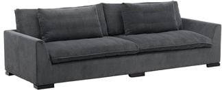 Tidans soffa trä & mörkgrå corduroy