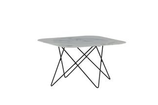 Tredala soffbord svart/vit glas marmor