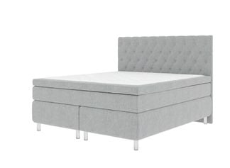 Milena kontinentalsäng 160x200 cm ljusgrå inkl. gavel