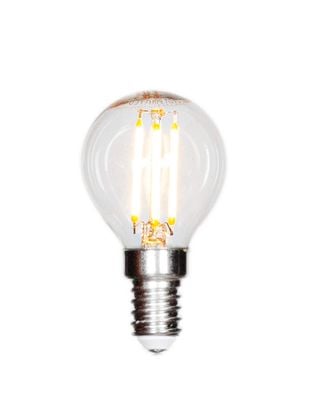 Filament dekorationslampa LED dimbar klot E14 4W Ø45mm Transparant