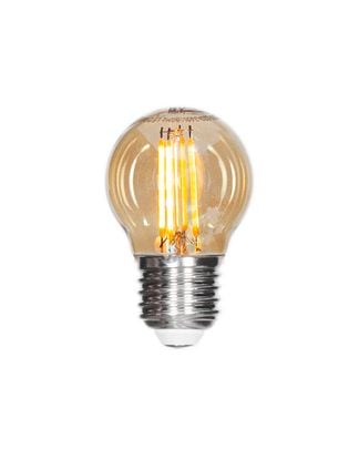 Filament dekorationslampa LEDdimbar klot E27 4W Ø45mm amber