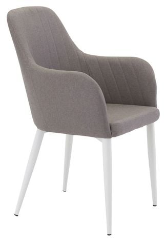 Comfort Karmstol grå/ vita ben