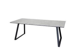 Estelle matbord 140x90cm vit marmor/svart