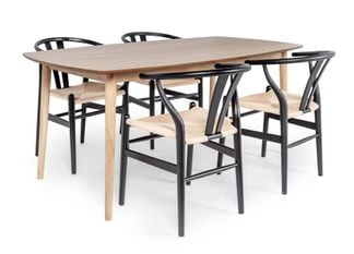 Oskar matbord 180cm + oskar stol svart