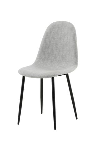 Polar stol svart/ljusgrå tyg