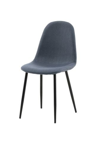 Polar stol svart/blå tyg