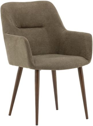 Munka-ljungby matstol mörk valnöt & mörkgråbrun tyg