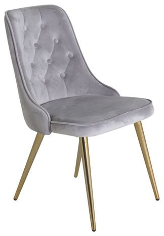 Valerie lyx ljusgrå/mässing