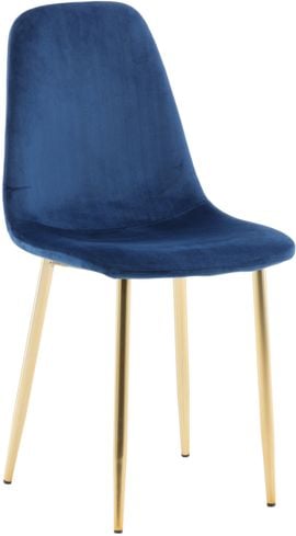 Polar stol - blå / Mässing