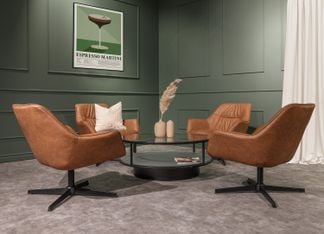 Nova fåtöljgrupp cognac