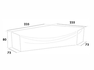 Möbelskydd lounge 235/75x235/75x80 cm