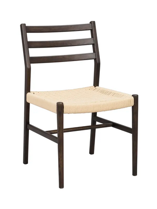 Harlan stol brun ek/flätad sits