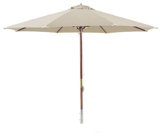 Parasoll lyx 335cm trä/beige