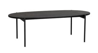 Skye soffbord ovalt 120x60 svart ek/svart