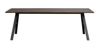 Brigham matbord 220x90 brun vildek/svart met