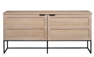 Everett sideboard 160 vitpigmenterad ek/svart