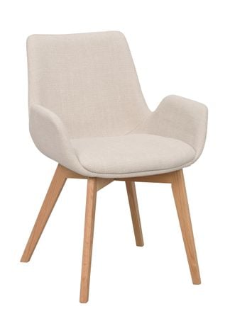 Drimsdale karmstol beige tyg/ekben