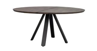 Carradale matbord Ø150 brun ek/V-ben svart met