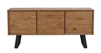 Melville sideboard 160 brun ek/svart metall