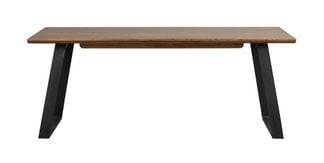 Melville matbord 210x95 brun ek/svart metall