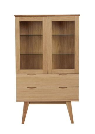 Filippa vitrinskåp 2D 2L ek/ek