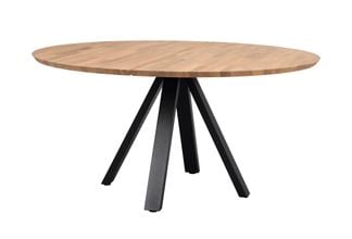 Carradale matbord Ø150 ek/V-ben svart metall