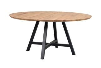 Carradale matbord Ø150 ek/A-ben svart metall