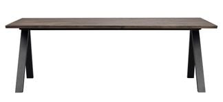 Carradale matbord 220 brun ek/V-ben svart metall