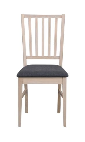 Filippa stol vitpigmenterad ek/grått tyg