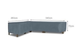 Möbelskydd L-form premium 260/340x70x100cm