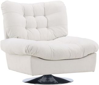 Kode enkel soffa krom & offwhite tyg
