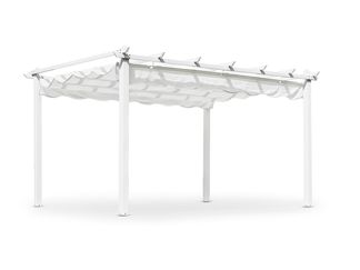 Pergolux 300x400cm vit aluminium 