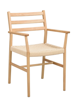Harlan karmstol ek/flätad sits
