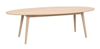Tompkins soffbord ellips 150x60 vitpigmenterad ek