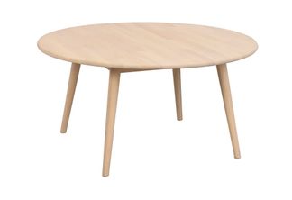 Tompkins soffbord runt Ø90 vitpigmenterad ek
