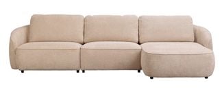 Norris soffa 4-sits schäslong H ljusbeige (Anna 2)