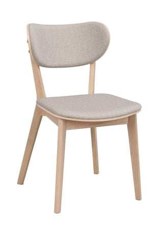 Kato stol vitpigmenterad ek/grå-beige tyg