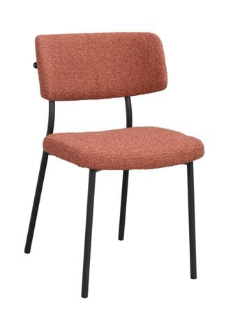 Herbster stol rött tyg/svarta metallben