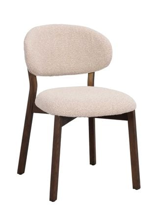 Patterson stol beige tyg/brun ek