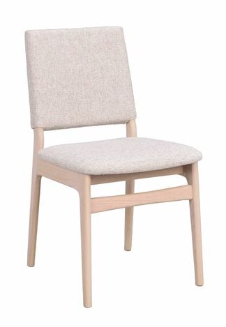Medford stol vitpigmenterad ek/ljusbeige tyg
