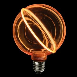 O-led diagonal gold glob 130mm E27 4w 180