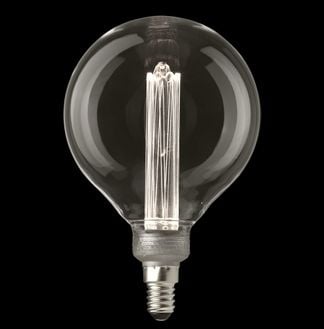 UNI-K vit glob 100mm klar E14 2,3W 3000K dimbar