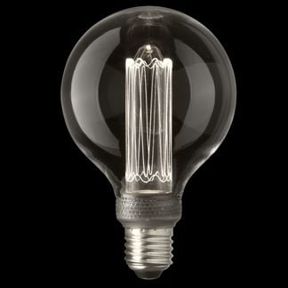 UNI-K vit glob 100mm klar E27 2,5W 3000K