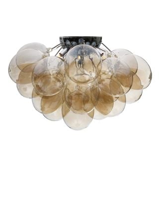Gross plafond Ø70cm krom/amber